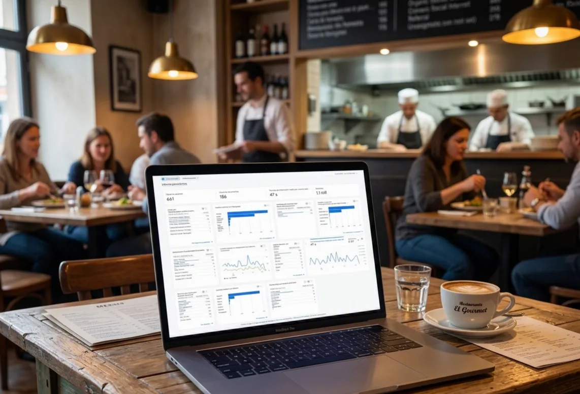 Informe panorámico de Google Analytics 4 con el comportamiento de los visitantes